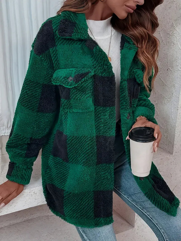 Emelisse - Camisa abotonada de cuadros cómoda