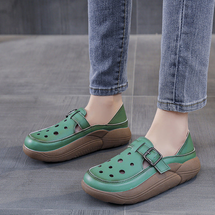 Nayeli - Zapatos cómodos para caminar con hebilla