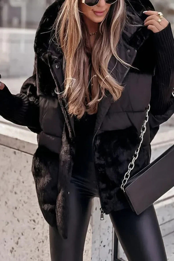 Audra - Chaqueta acolchada de invierno con capucha
