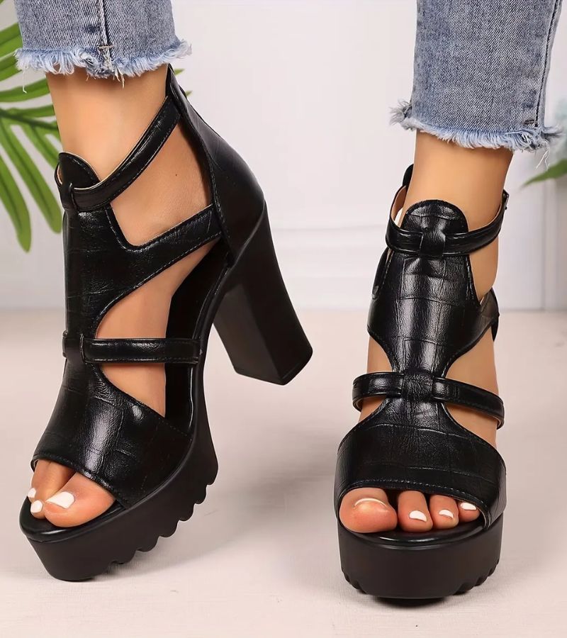 Elestine - Sandalias gladiadoras con plataforma esculpida