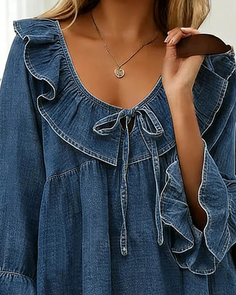 Aislinn - Blusa fluida con volantes