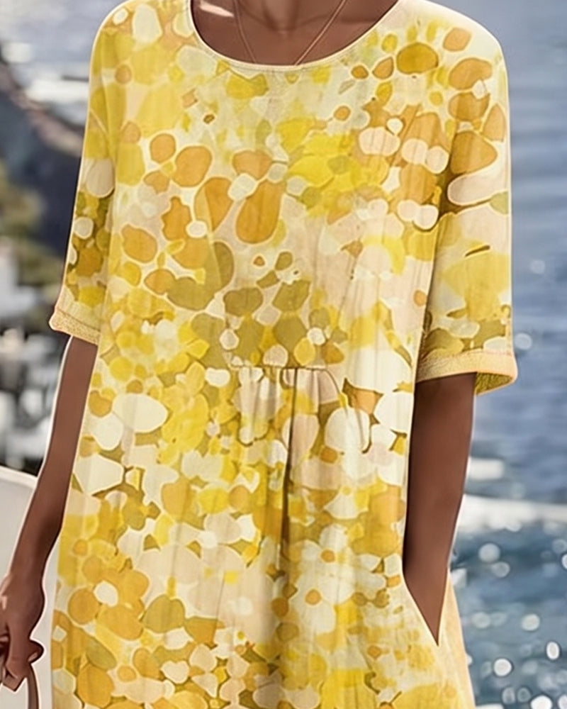 Adria - Vestido midi evasé de tacto suave