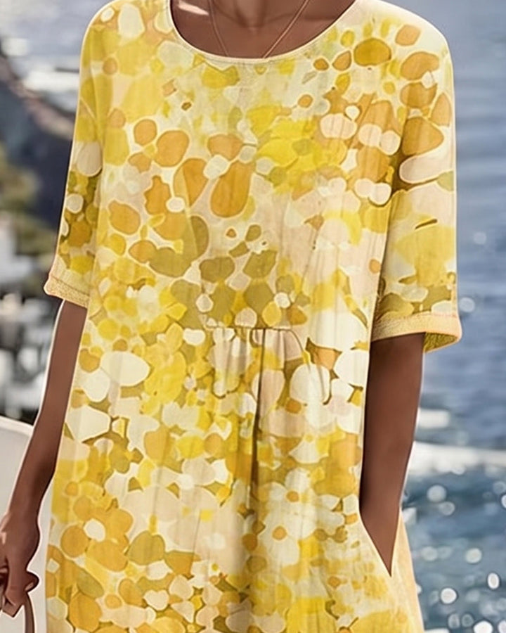 Adria - Vestido midi evasé de tacto suave