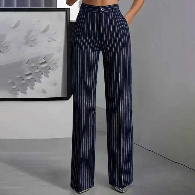 Blyss - Pantalón de pernera ancha con rayas elegantes
