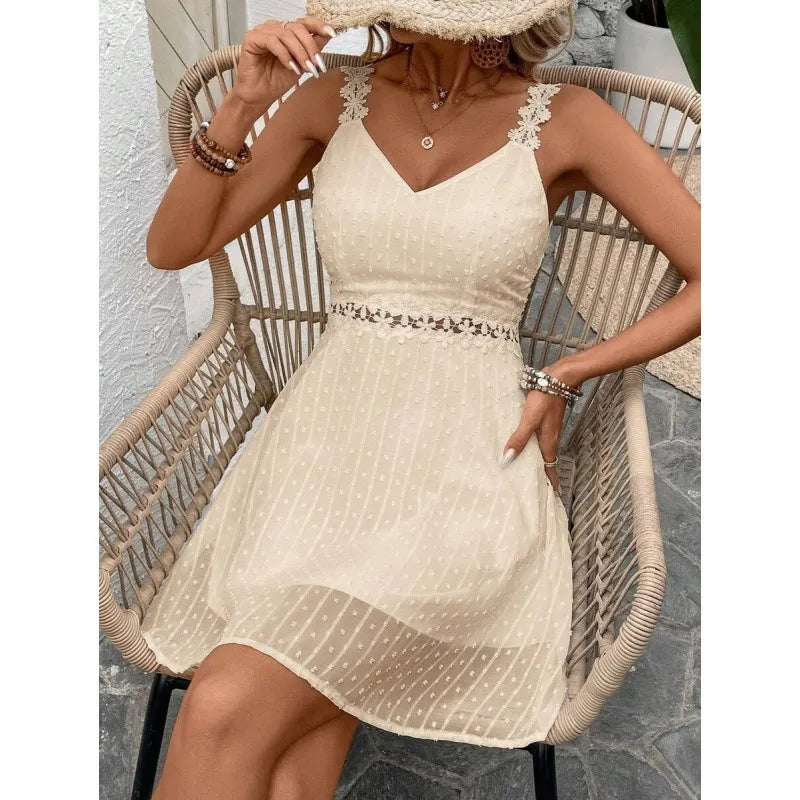 Noelline - Minivestido con tirantes bordados