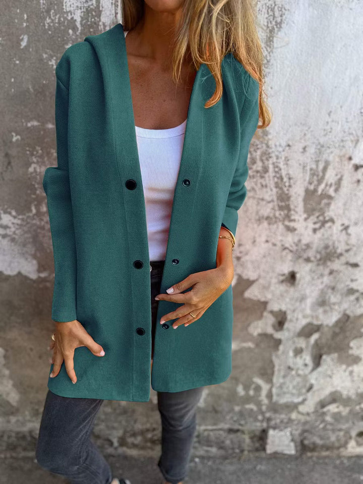 Aloura - Chaqueta con capucha y botonadura delantera