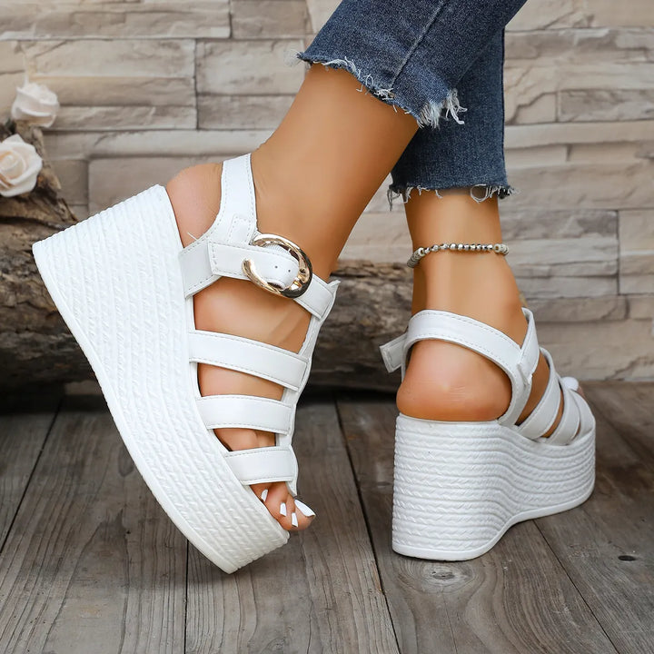 Isabeau - Sandalias de cuña acolchadas