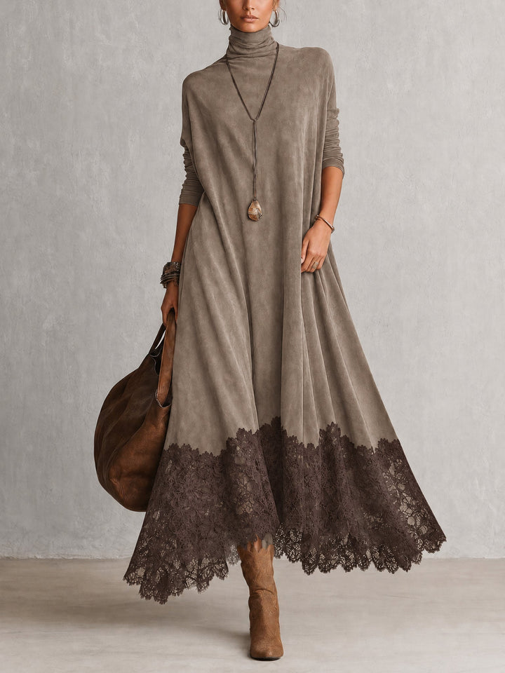 Lavina - Vestido maxi de corte evasé de tacto suave