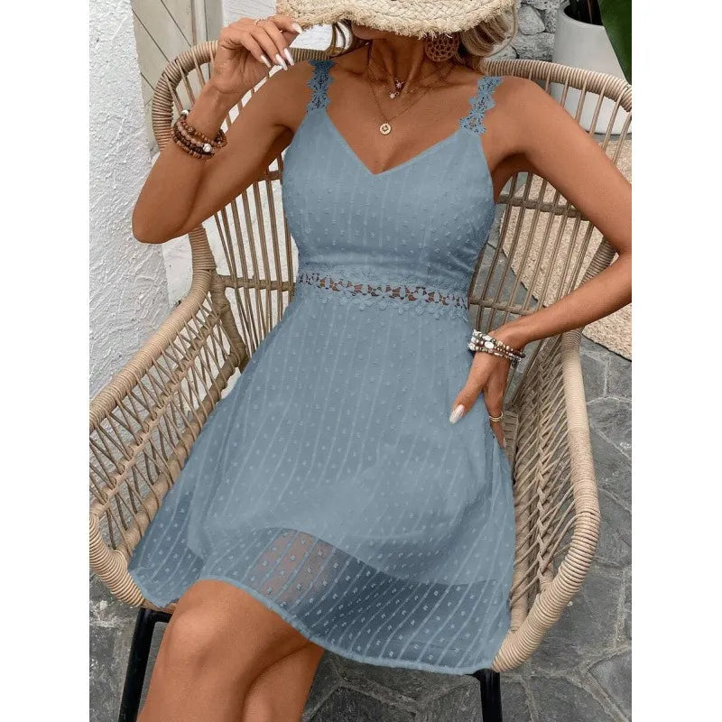 Noelline - Minivestido con tirantes bordados