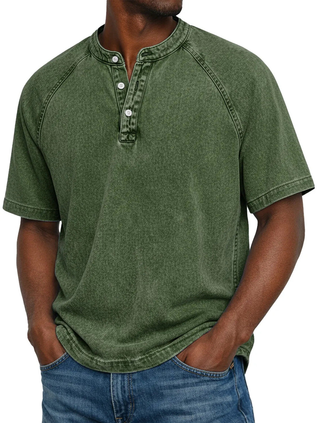 Flynn - Camiseta de algodón vintage con lavado suave