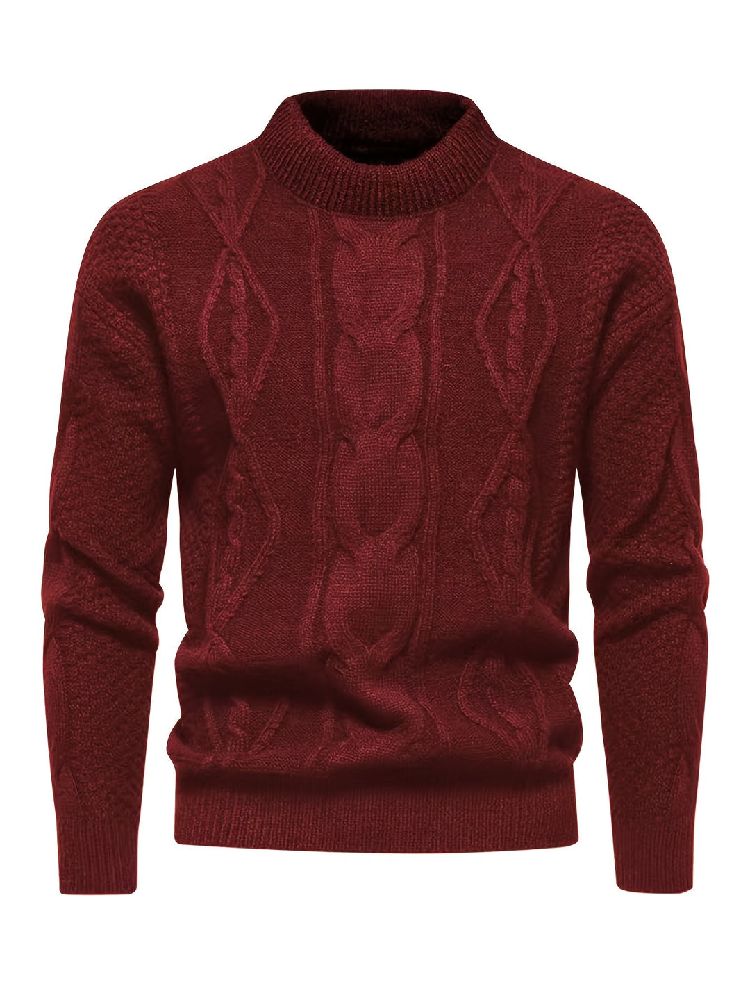 Kael - Jersey de cuello alto de punto trenzado
