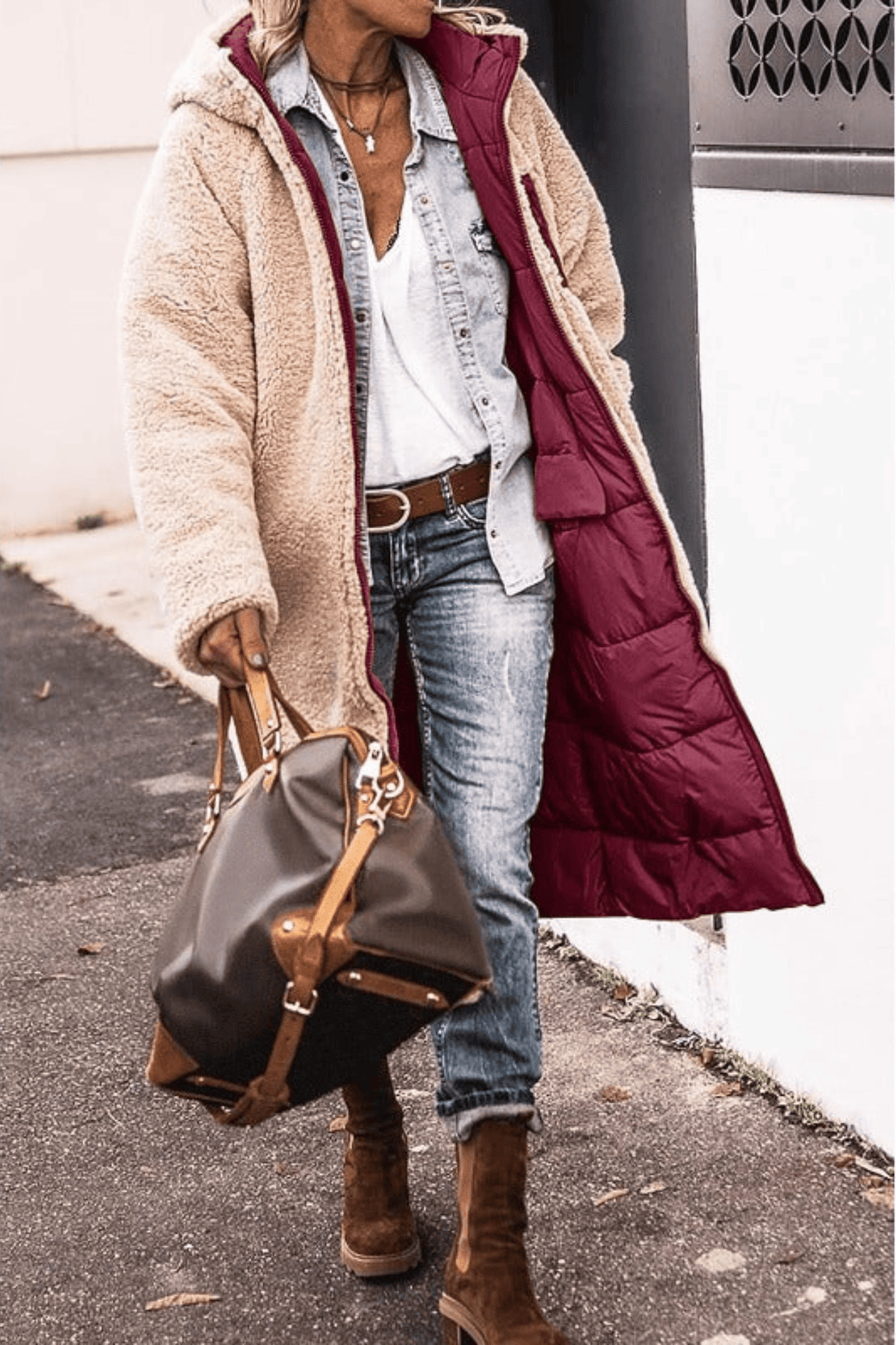 Nellie - Abrigo largo reversible