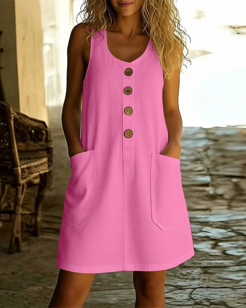 Katelin - Vestido de verano con botones