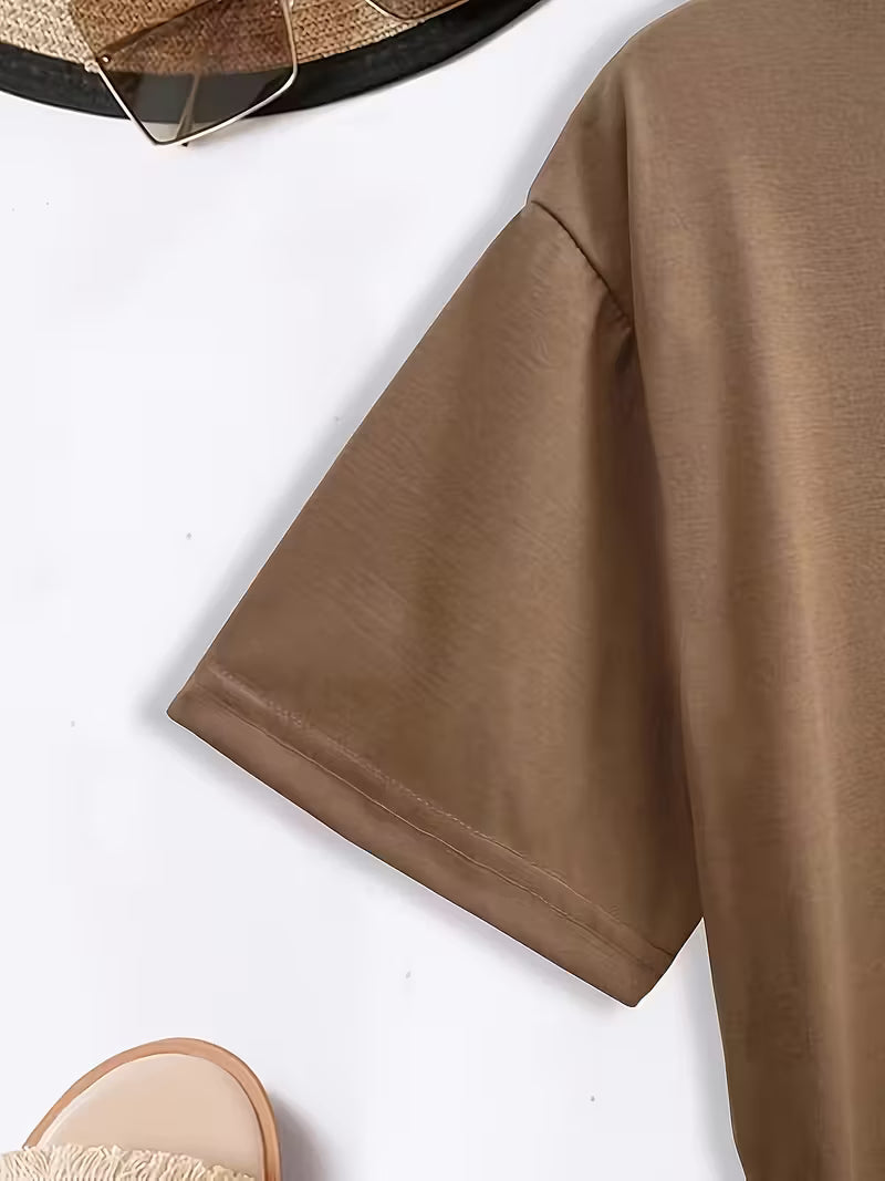 Sarai - Camiseta estampada de corazón de café
