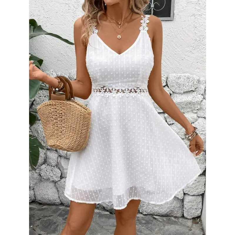 Noelline - Minivestido con tirantes bordados