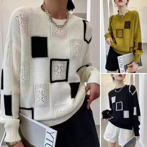 Adorelle - Jersey de punto artístico con patchwork