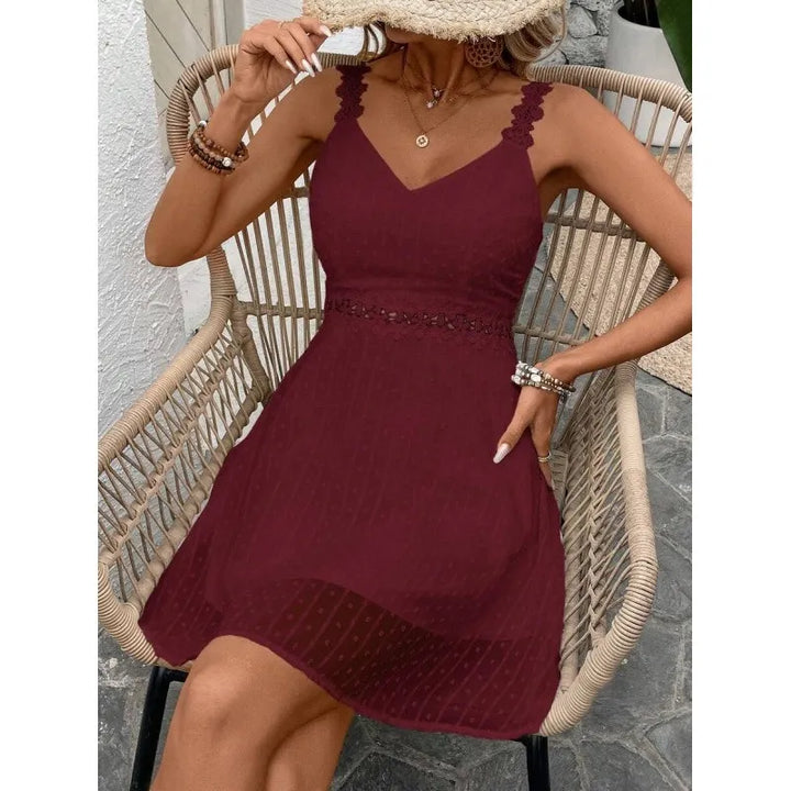 Noelline - Minivestido con tirantes bordados