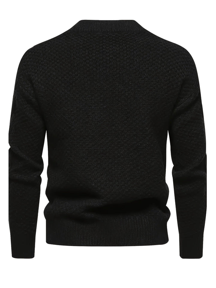 Kael - Jersey de cuello alto de punto trenzado