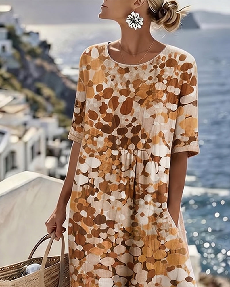 Adria - Vestido midi evasé de tacto suave
