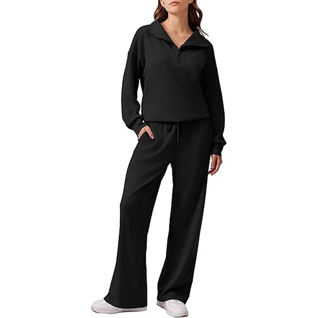 Maud - Conjunto de dos piezas con media cremallera y corte relajado