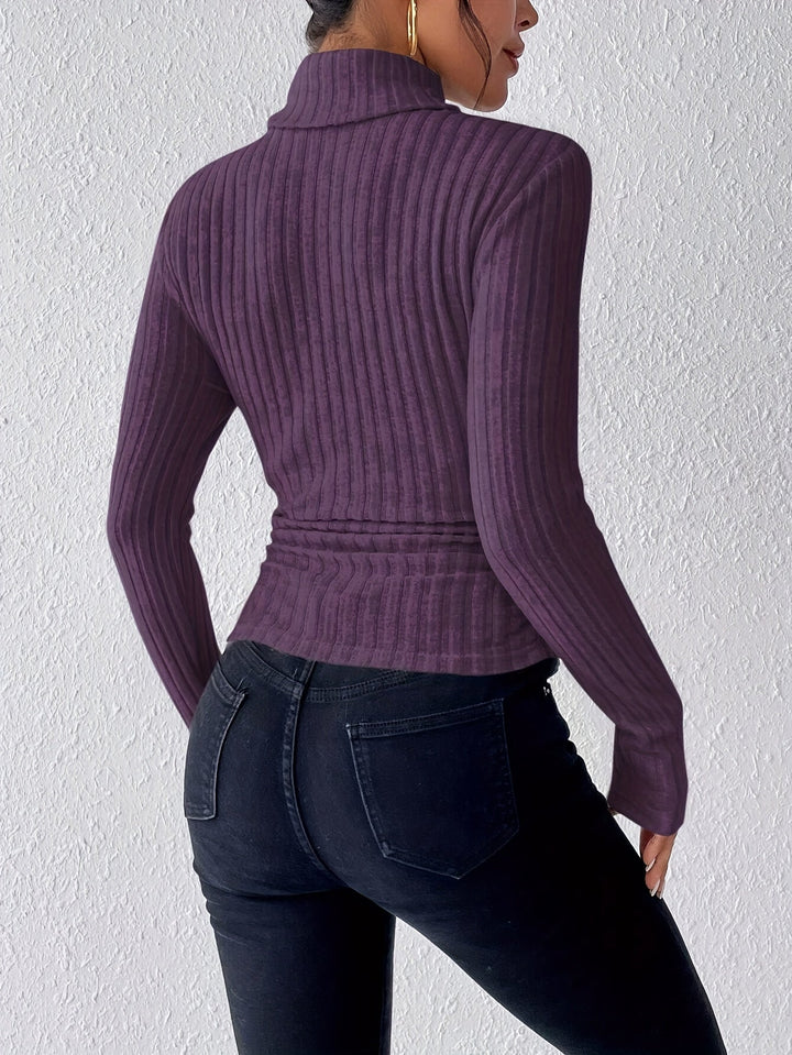 Amity - Jersey de cuello alto de tacto suave