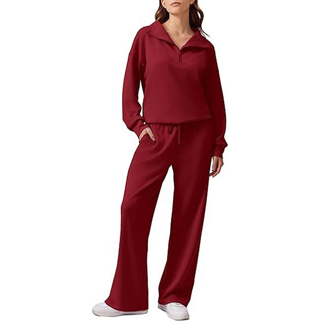 Maud - Conjunto de dos piezas con media cremallera y corte relajado