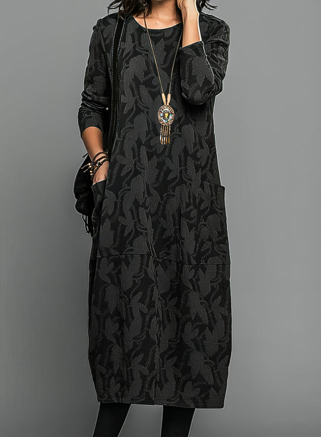 Janna - Vestido midi con estampado de hojas