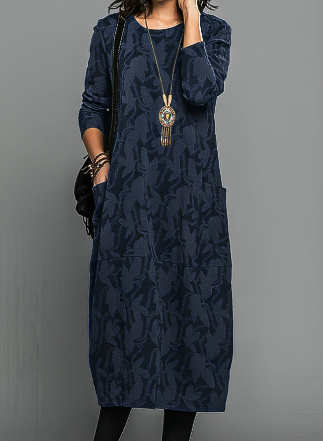 Janna - Vestido midi con estampado de hojas