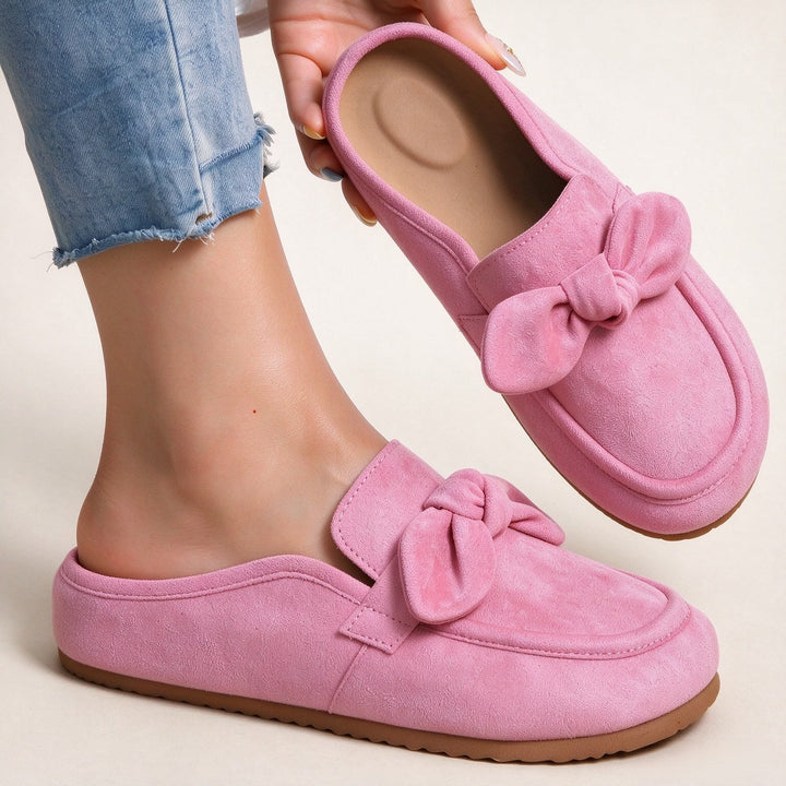 Neryssa - Mules con detalle de lazo suave