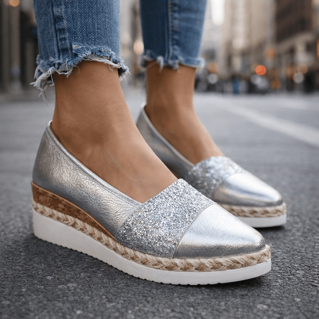 Kirsty - Zapatillas con cuña brillantes