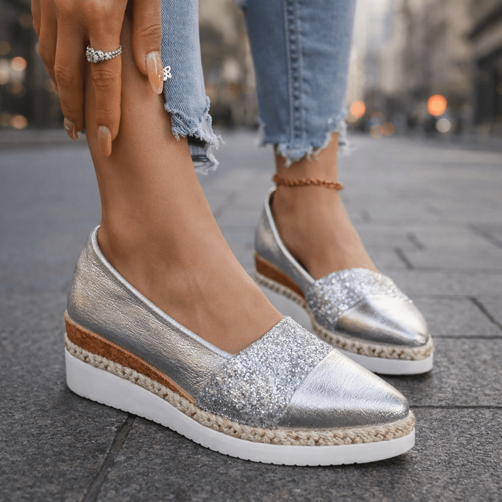 Kirsty - Zapatillas con cuña brillantes