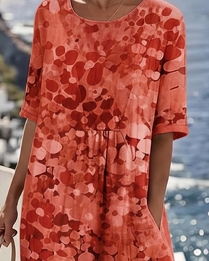 Adria - Vestido midi evasé de tacto suave