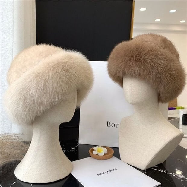 Olwen - Gorra de invierno de pelo sintético efecto peluche