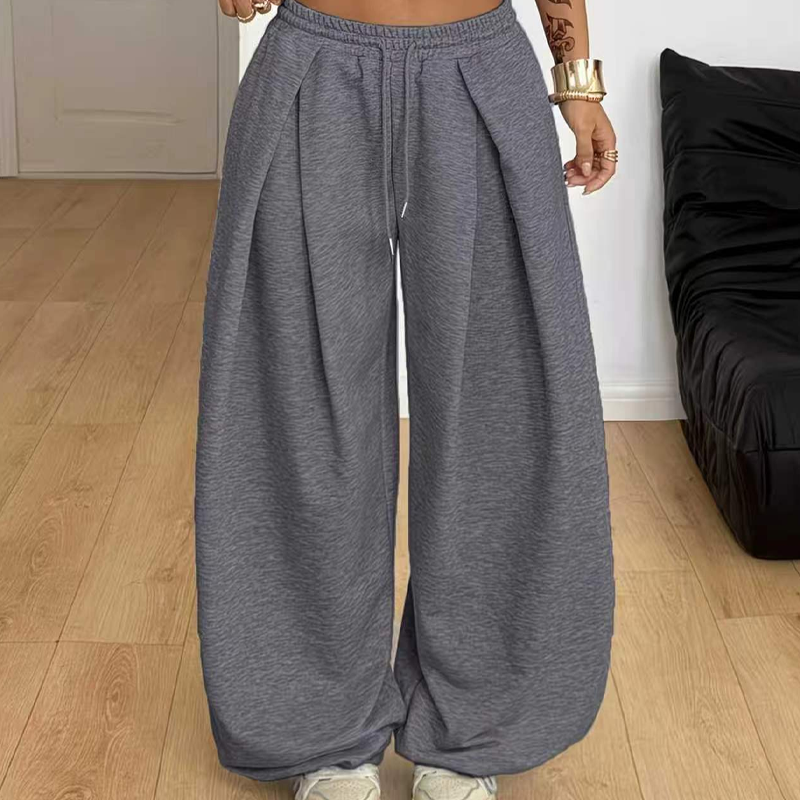 Annis - Pantalón de pierna ancha con cordón ajustable