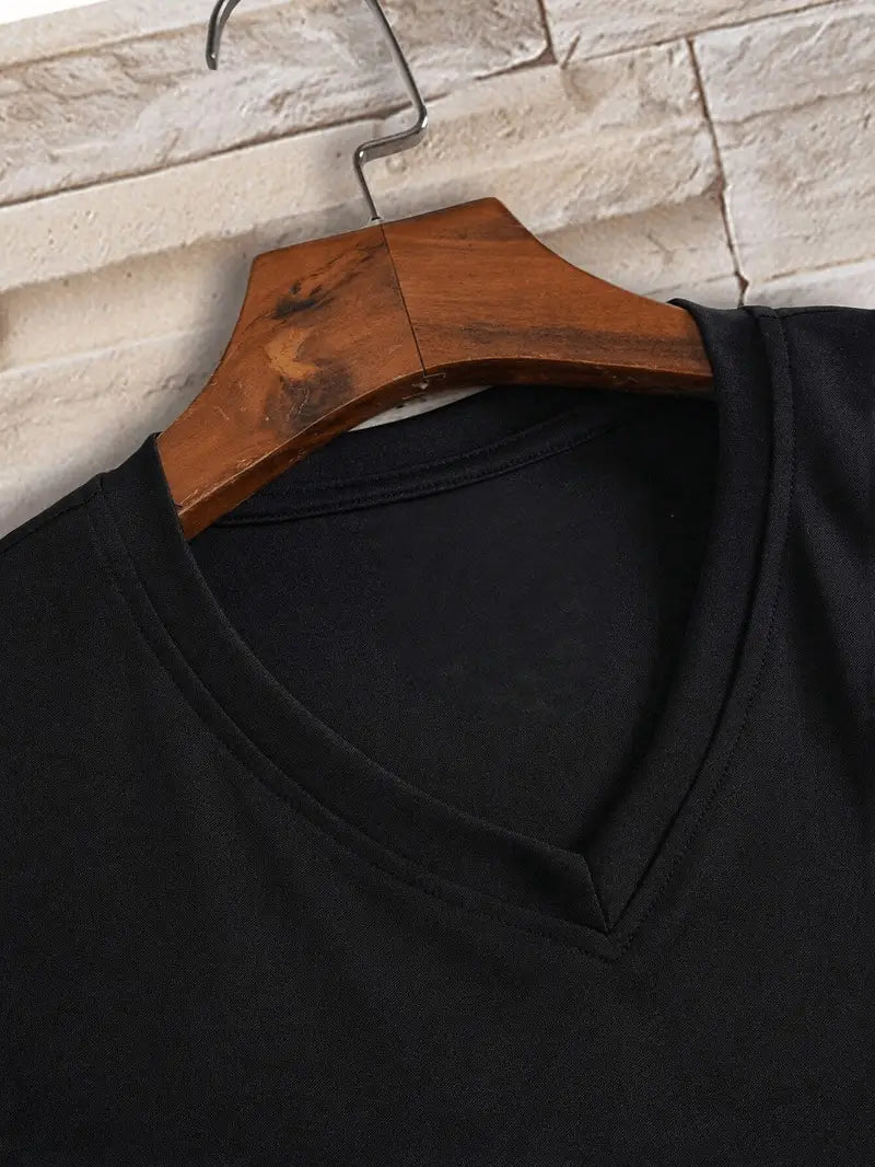 Trevor - Camiseta de cuello en V con tacto suave