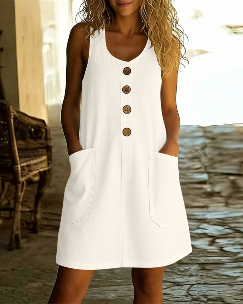 Katelin - Vestido de verano con botones