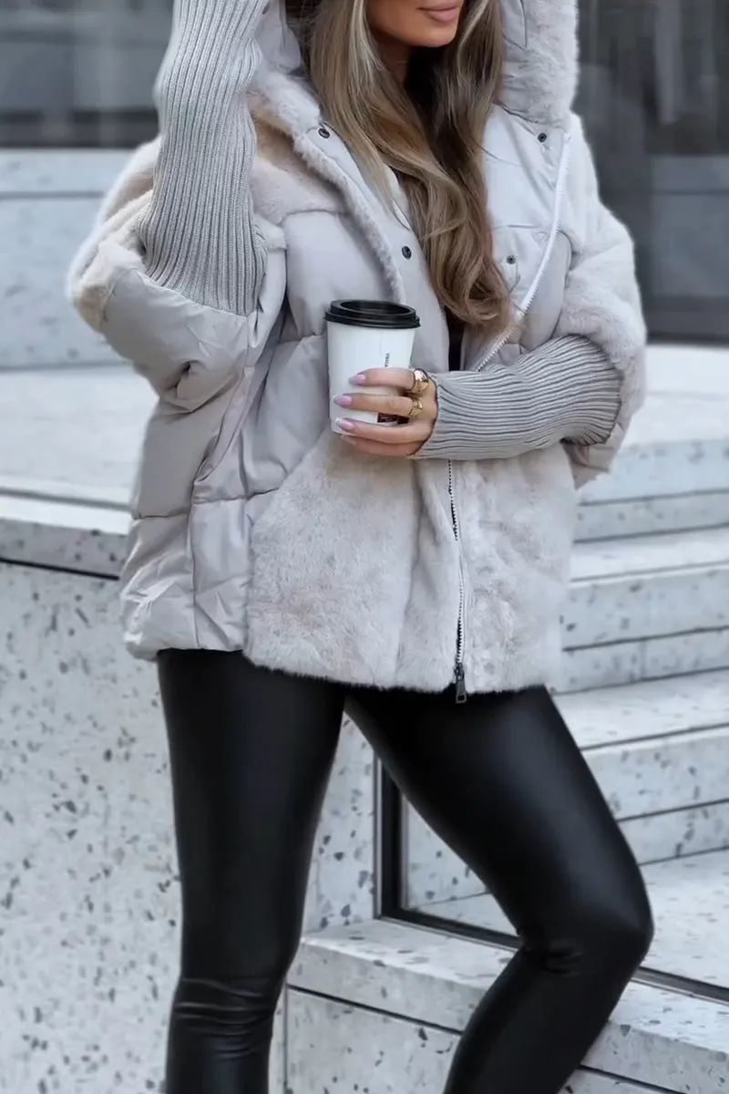Audra - Chaqueta acolchada de invierno con capucha