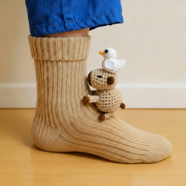 Chiara - Calcetines tejidos con estampado animal