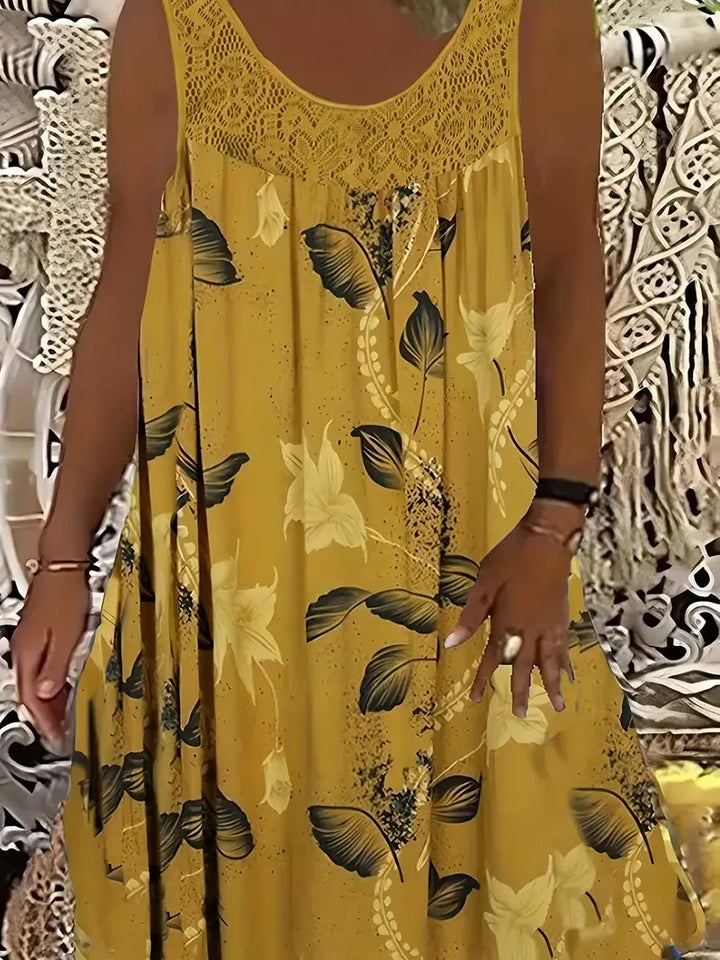 Ariadne - Vestido recto con un elegante estampado floral