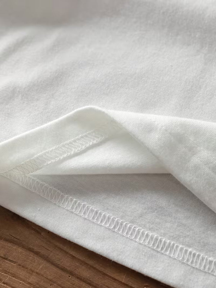 Sarai - Camiseta estampada de corazón de café