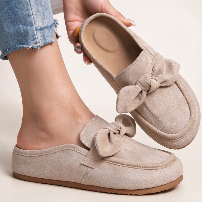 Neryssa - Mules con detalle de lazo suave