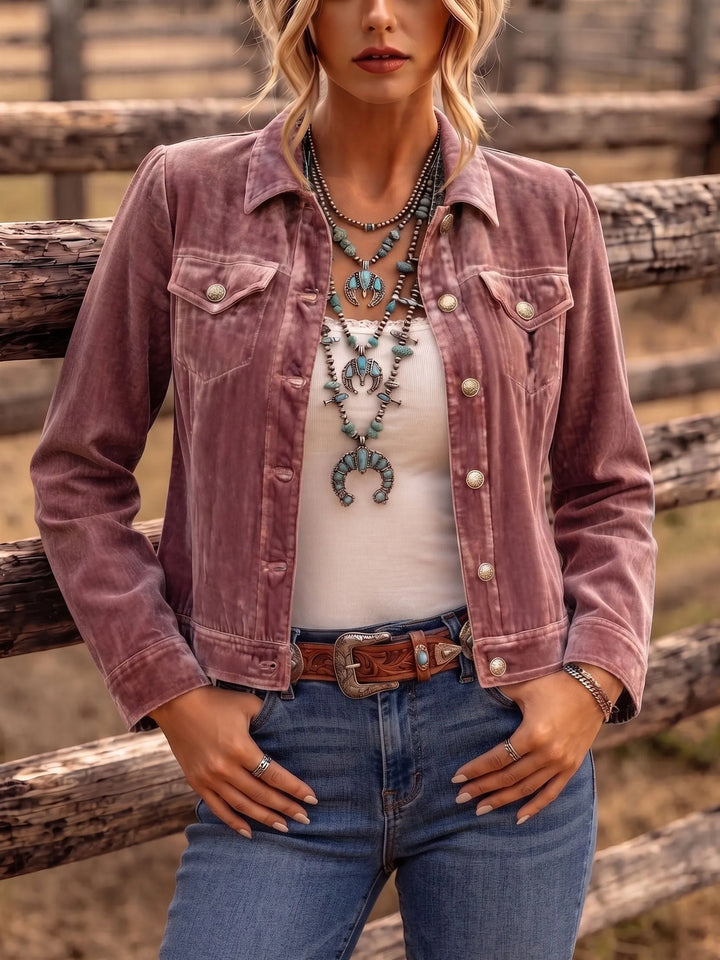 Amandria - Chaqueta abotonada con lavado vintage