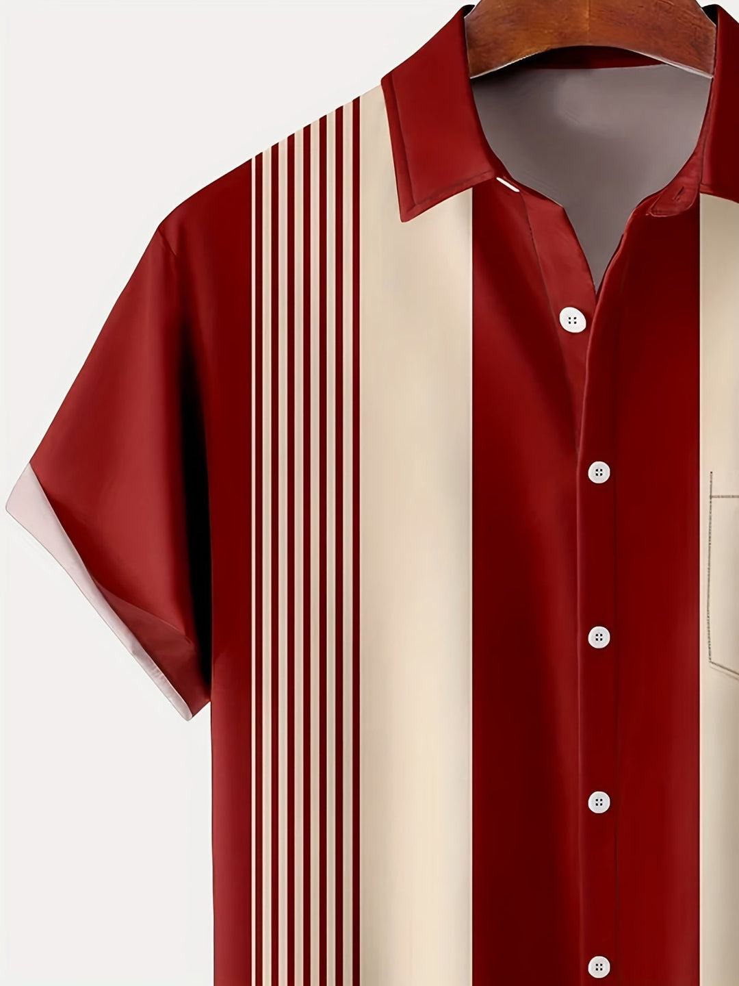 Morpeth - Camisa de rayas vintage con cuello abotonado