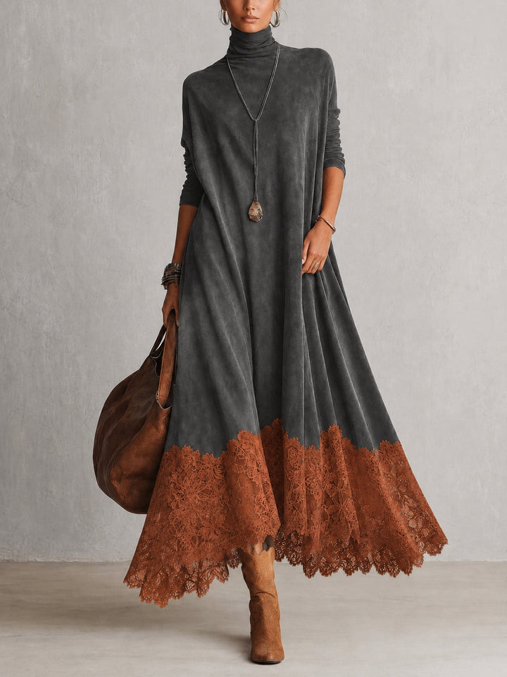 Lavina - Vestido maxi de corte evasé de tacto suave