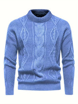 Kael - Jersey de cuello alto de punto trenzado