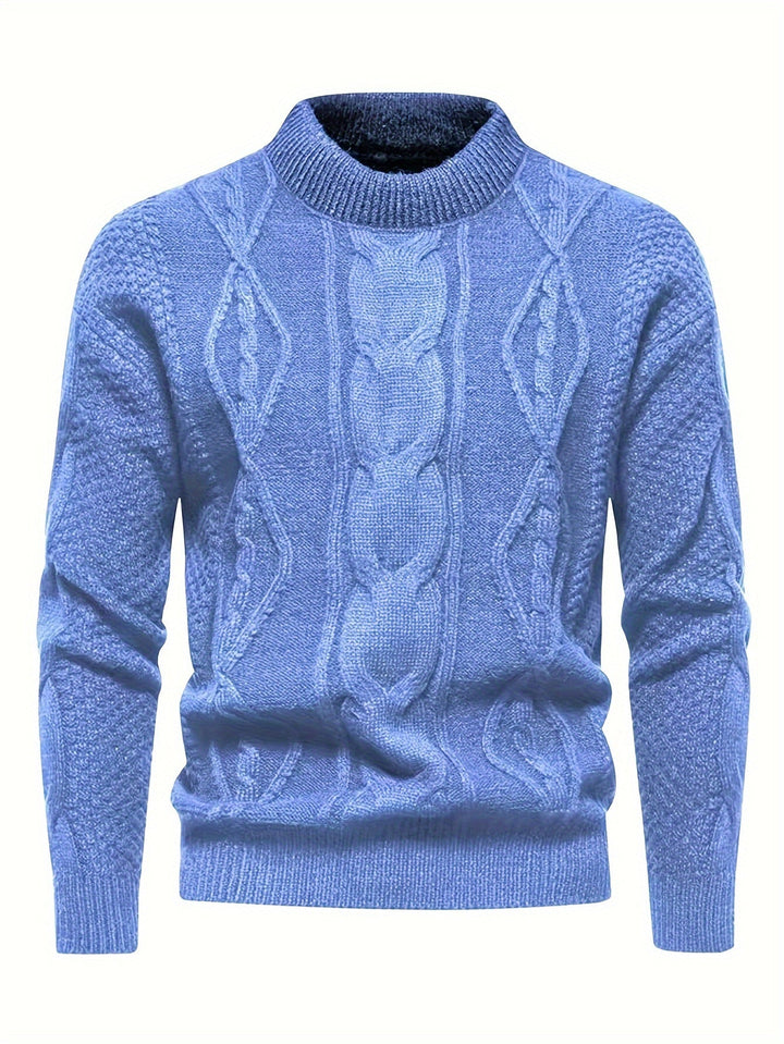 Kael - Jersey de cuello alto de punto trenzado