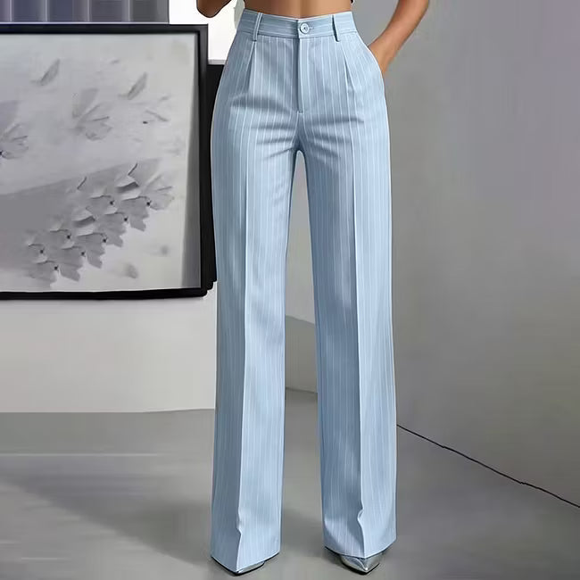 Blyss - Pantalón de pernera ancha con rayas elegantes