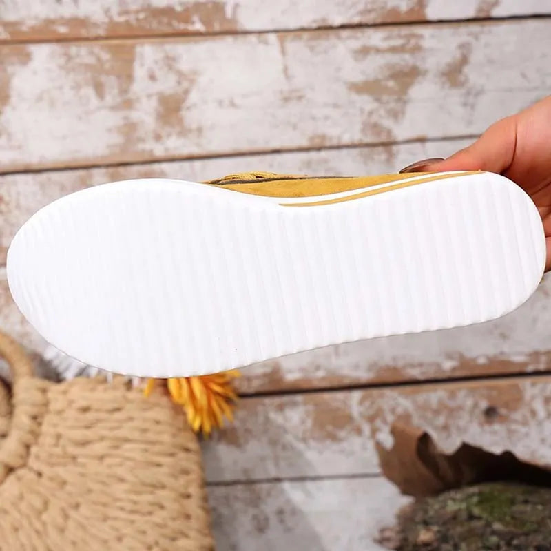 Eirwen - Zapatillas de plataforma acolchadas con cordones