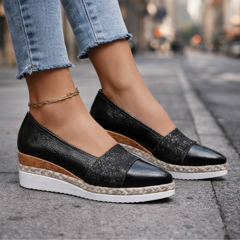 Kirsty - Zapatillas con cuña brillantes