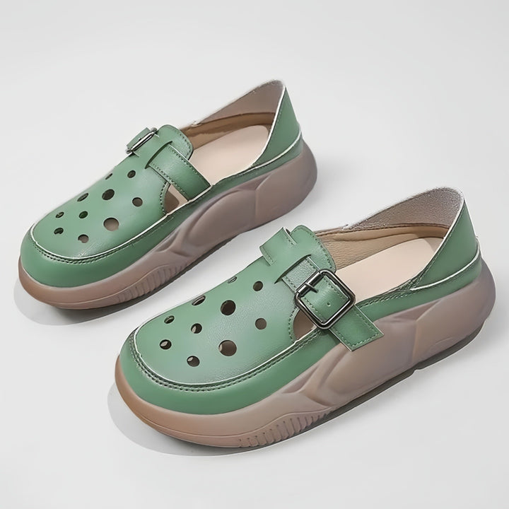 Nayeli - Zapatos cómodos para caminar con hebilla